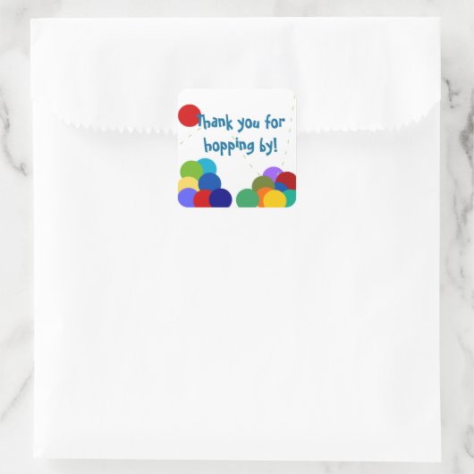 Bouncing Party Dank u Stickers (Tas)