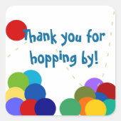 Bouncing Party Dank u Stickers (Voorkant)