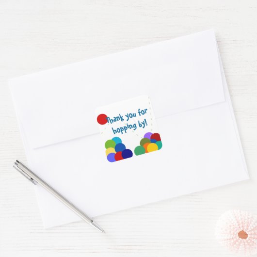 Bouncing Party Dank u Stickers (Envelop)
