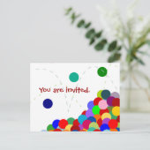 Bouncing Party Invitation Briefkaart (Staand voorkant)