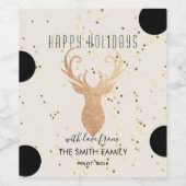 Bouncing Polka Dots Vakantie Wijn Etiket (Enkel label)