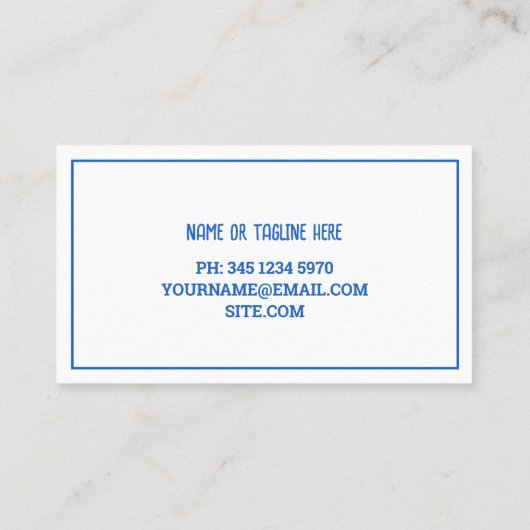 Bouncing Rentals Huis Visitekaartje (Achterkant)