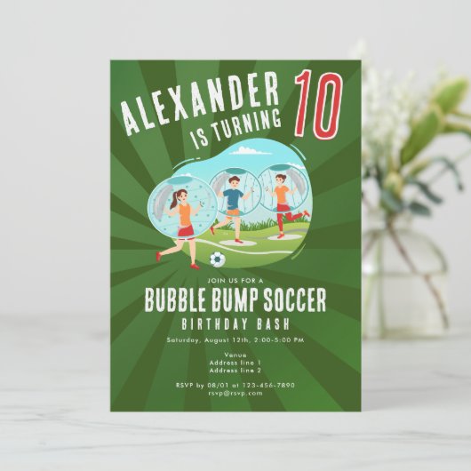 Bouncing Zorb Suits Bubble Voetbal Sumo Verjaardag Kaart (Staand voorkant)