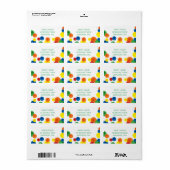 Bouncy Ball Adresetiketten Etiket (Full Sheet)