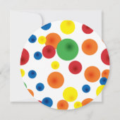 Bouncy Ball Verjaardag Cirkel Uitnodiging (Achterkant)