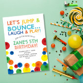 Bouncy Ball Verjaardag uitnodiging