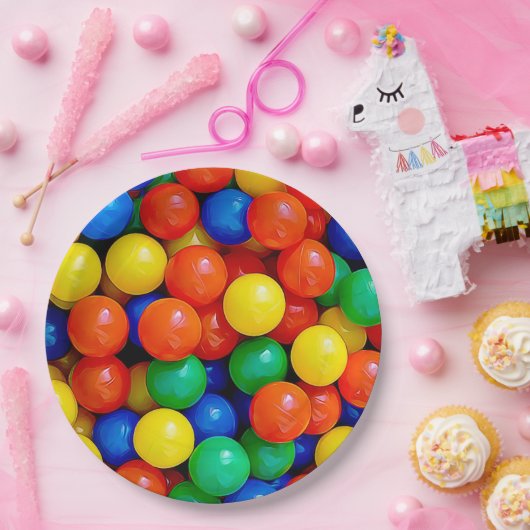 Bouncy Balls Ball Pit thema verjaardagsfeestje Papieren Bordje (Feest)