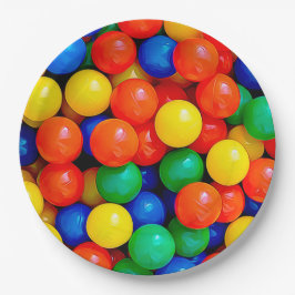 Bouncy Balls Ball Pit thema verjaardagsfeestje Papieren Bordje