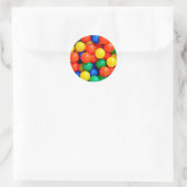 Bouncy Balls Verjaardag Ronde Sticker (Tas)