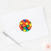 Bouncy Balls Verjaardag Ronde Sticker (Envelop)