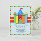 Bouncy Bithday Uitnodiging (Staand voorkant)