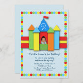 Bouncy Bithday Uitnodiging (Voorkant / Achterkant)