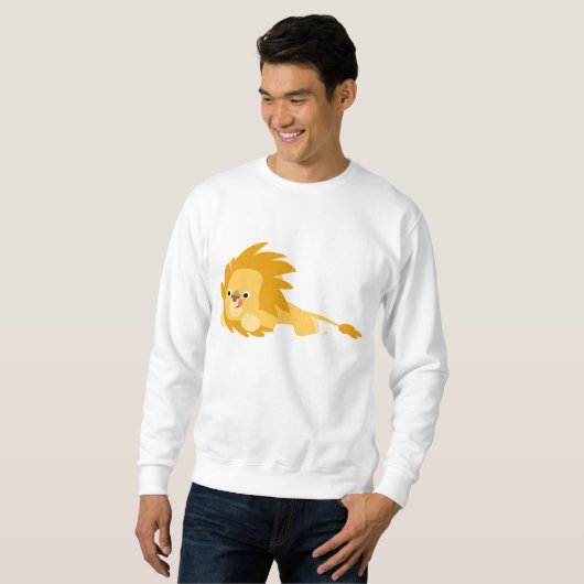 Bouncy Cartoon Lion Apparel Trui (Voorkant volledig)