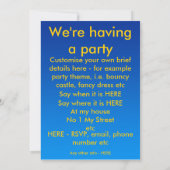 Bouncy Castle Party nodigt uit Kaart (Achterkant)