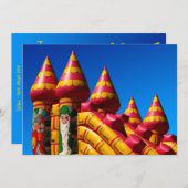 Bouncy Castle Party nodigt uit Kaart (Voorkant / Achterkant)