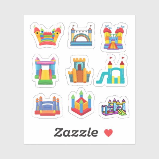 Bouncy Castle Stickers (Vel)