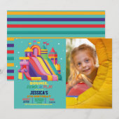 Bouncy Castle Verjaardagsfeest Jump Bounce Foto Kaart (Voorkant / Achterkant)