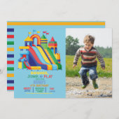 Bouncy Castle Verjaardagsfeest Jump Bounce Foto Kaart (Voorkant / Achterkant)