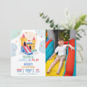 Bouncy Castle Verjaardagsfeestje Jump Bounce House Kaart (Staand voorkant)