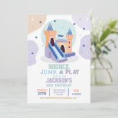 Bouncy Castle Verjaardagsfeestje Jump Bounce House Kaart (Staand voorkant)