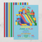 Bouncy Castle Verjaardagsfeestje Jump Bounce House Kaart (Voorkant / Achterkant)