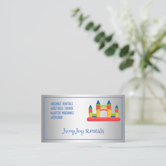 Bouncy Castle Visitekaartje (Staand voorkant)
