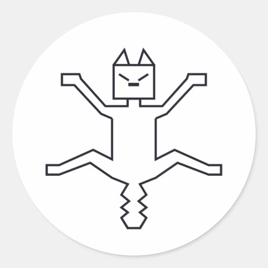 Bouncy cat ronde sticker (Voorkant)