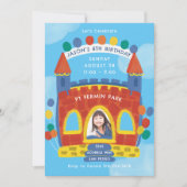 Bouncy House Kind verjaardagsfeestje Kaart (Voorkant)