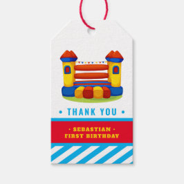 Bouncy house verjaarfeest feb tag cadeaulabel