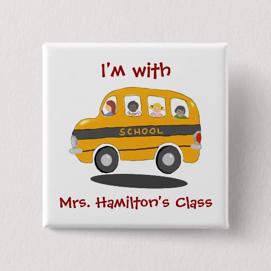 Bouncy School Bus Identification Button (Voorkant)