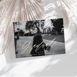 Bouncy Script Afstuderen Aankondiging Kaart