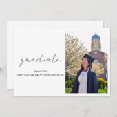 Bouncy Script-Afstuderen Kaart (Voorkant / Achterkant)