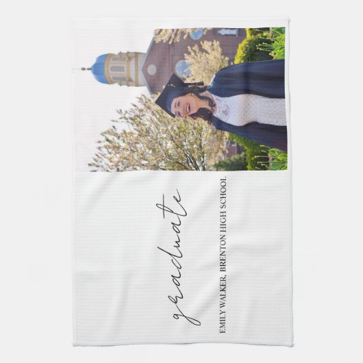 Bouncy Script-Afstuderen Theedoek (Verticaal)