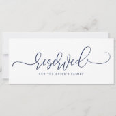 Bouncy Script Navy Blue Kaart (Achterkant)