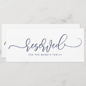 Bouncy Script Navy Blue Kaart (Voorkant / Achterkant)