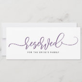 Bouncy Script Paars Plum Bouncy Kaart (Achterkant)