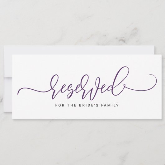 Bouncy Script Paars Plum Bouncy Kaart (Achterkant)