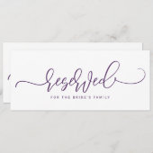 Bouncy Script Paars Plum Bouncy Kaart (Voorkant / Achterkant)