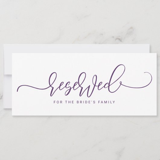 Bouncy Script Paars Plum Bouncy Kaart (Voorkant)