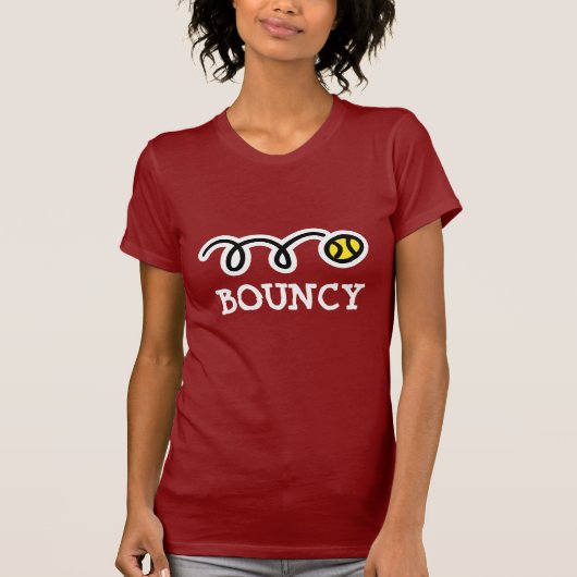 Bouncy tennis T shirt voor vrouwen (Voorkant)