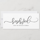 Bouncy Typografie Black met bounding Gereserveerd Kaart (Voorkant)