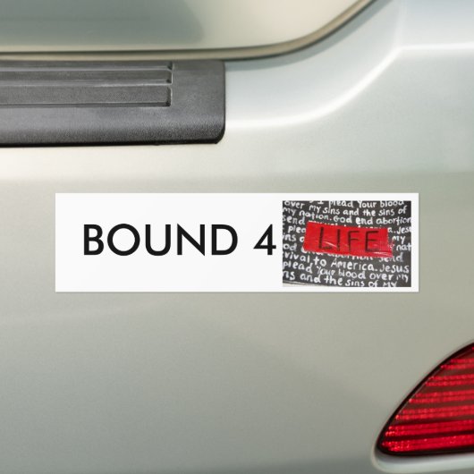 bound4life copy, BOUND 4 Bumpersticker (Op auto)