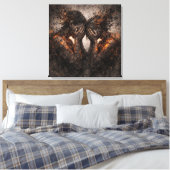 Bound by Fire: A Couple's Shared Struggle Canvas Afdruk (Insitu (Slaapkamer))