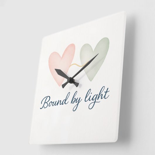 Bound by Light Vierkante Klok (Hoek)