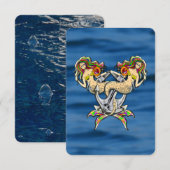 Bound Mermaids - Nautisch ontwerp voor oceaanliefh Bedankkaart (Voorkant / Achterkant)