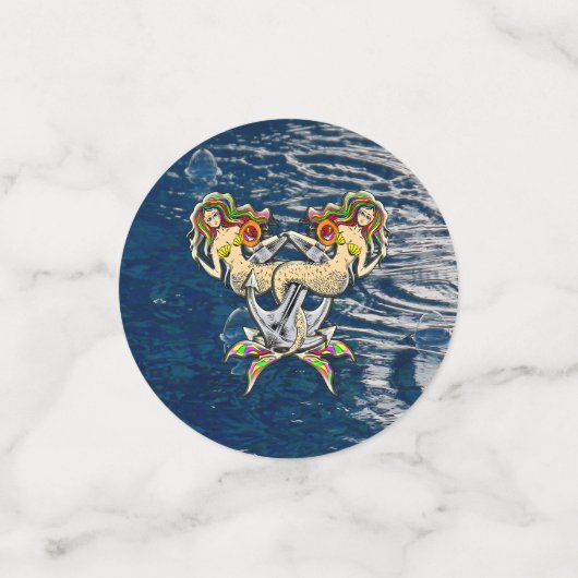 Bound Mermaids - Nautisch ontwerp voor oceaanliefh Confetti (Kleine voorkant)