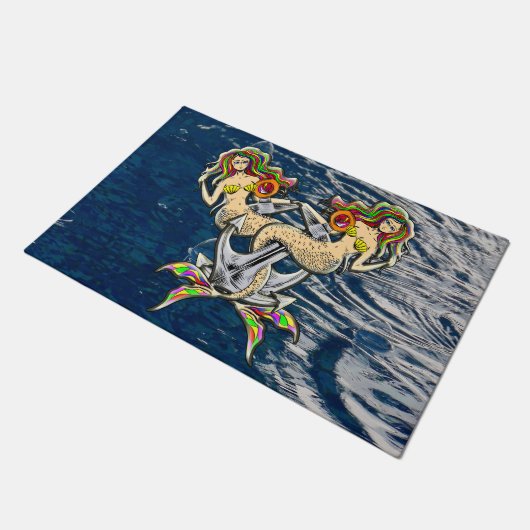 Bound Mermaids - Nautisch ontwerp voor oceaanliefh Deurmat (Schuin)