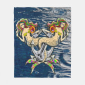 Bound Mermaids - Nautisch ontwerp voor oceaanliefh Fleece Deken (Voorkant)