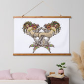 Bound Mermaids - Nautisch ontwerp voor oceaanliefh Hangend Wandkleed (Slaapkamer)