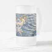 Bound Mermaids - Nautisch ontwerp voor oceaanliefh Matglas Bierpul (Voorkant rechts)